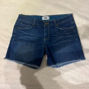 PAIGE Women's Jean Shorts - Dark Blue